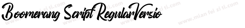 Boomerang Script RegularVersion字体转换